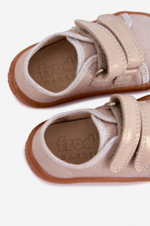 Kinder-Barefoot-Pantoletten Froddo Canvas G1700440-1 Gold