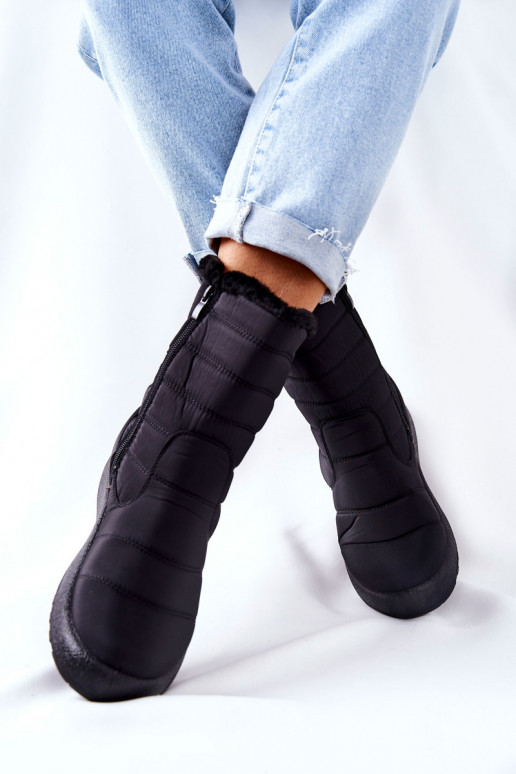 Bottes de neige pour femmes en noir Luxina