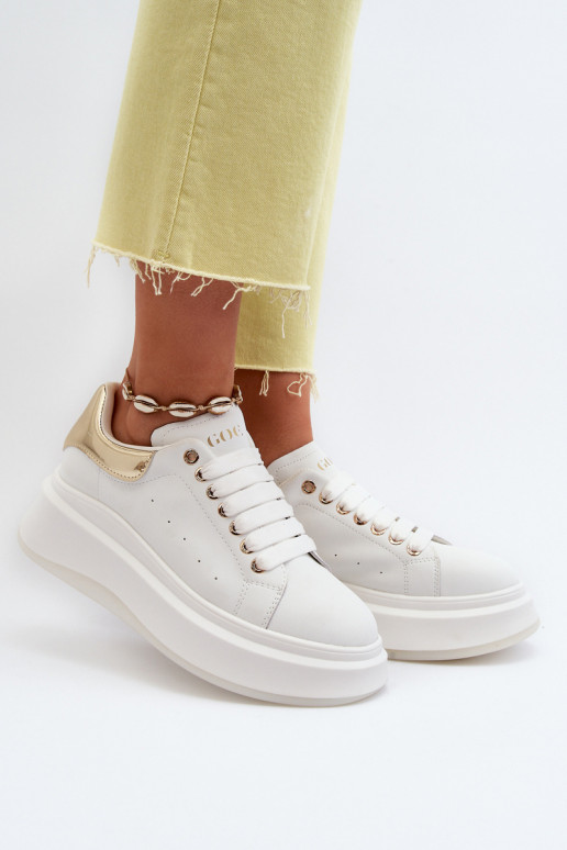Leder Damen Sneakers GOE NN2N4031 weiß