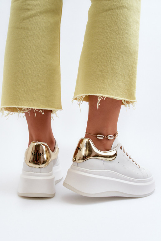 Leren dames sneakers GOE NN2N4031 wit