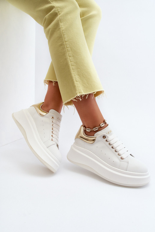 Leder Damen Sneakers GOE NN2N4031 weiß