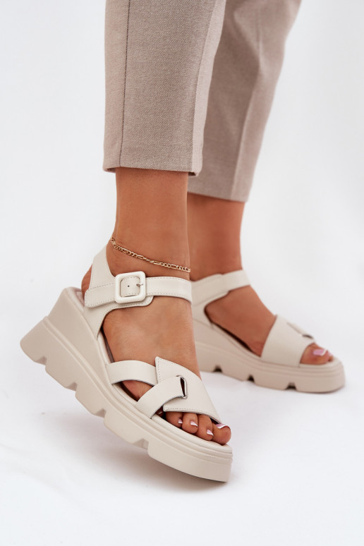 Damen Sandalen auf Plattform Artiker 54C1624 beige