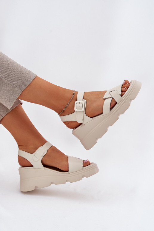 Dames sandalen op platform Artiker 54C1624 beige
