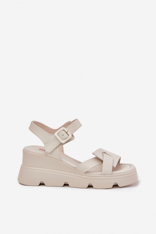 Damen Sandalen auf Plattform Artiker 54C1624 beige