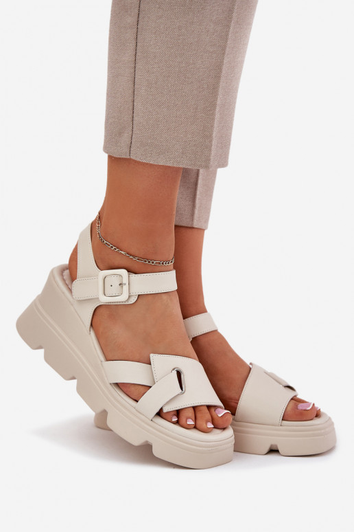 Sandales pour femmes sur plateforme Artiker 54C1624 beiges