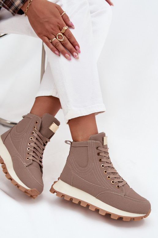 Chaussures isolées pour femmes sur plateforme Tai turirivira beiges