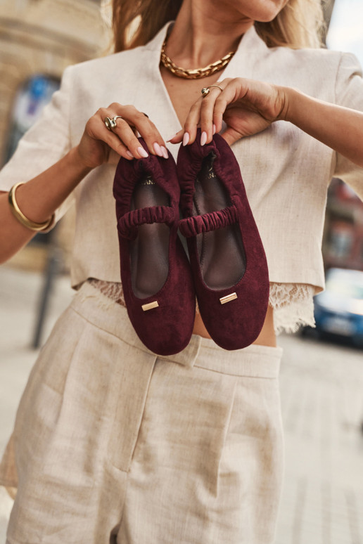 Bordeaux kleurige sandalen met decoratieve details Brinelle