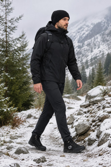bottes d'hiver Trekas pour hommes isolées LOTTO 2401210U KETCHAM noires 2