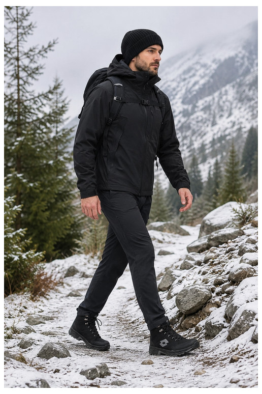 bottes d'hiver Trekas pour hommes isolées LOTTO 2401210U KETCHAM noires