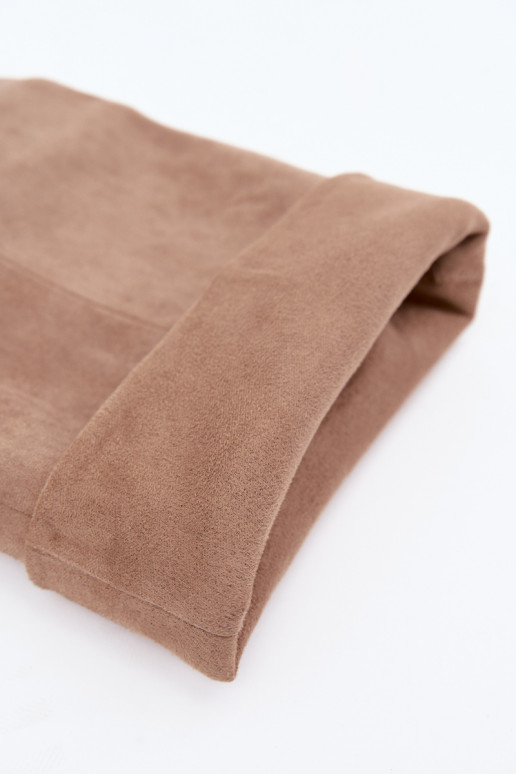 damen kniehohe Stiefeletten zum Hineinschlüpfen mit Absatz in sandfarben Favra