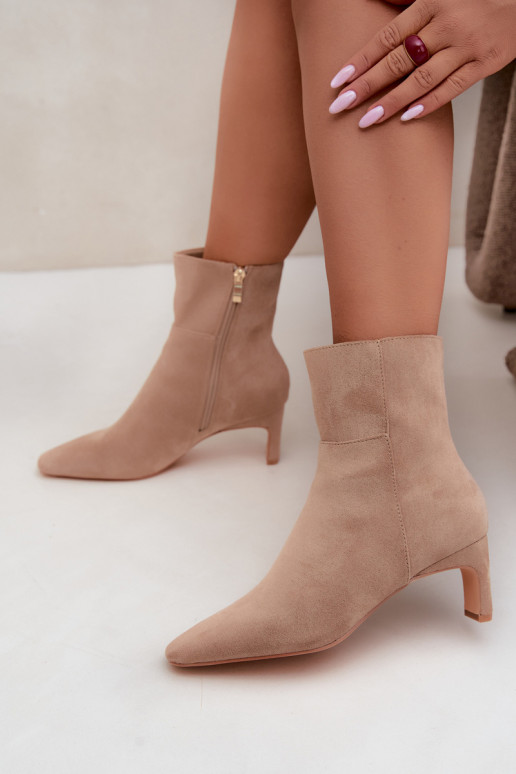 bottines pour femmes avec talons en sable Rileya