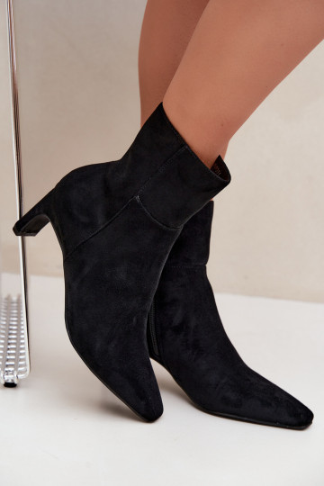 bottines pour femmes avec talons en noir Rileya 2