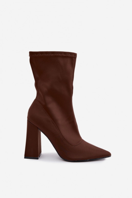 Stiefeletten auf hohen Absätzen in braun Caretta