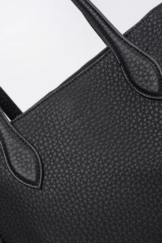 Sac à main noir en simili cuir