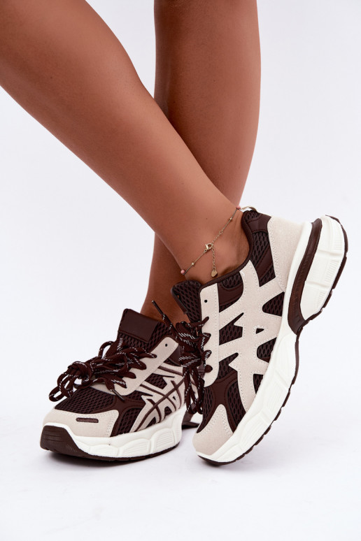 dames sportschoenen in bruin-beige Nerla