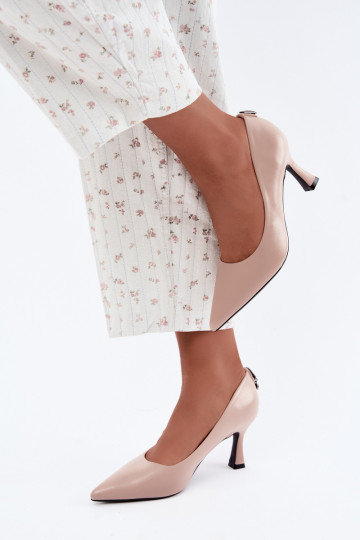 Chaussures à talons couleur sable Vinceza 62330 2