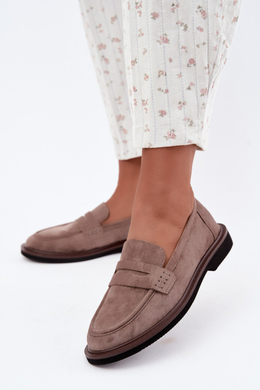 Mocassins pour femmes en daim couleur sable Vinceza 62335