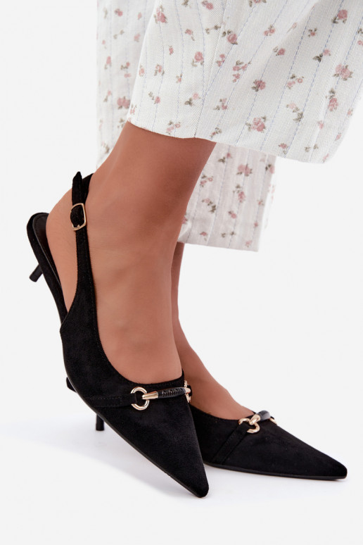 Chaussures à talons avec talon bas couleur noire Caylo