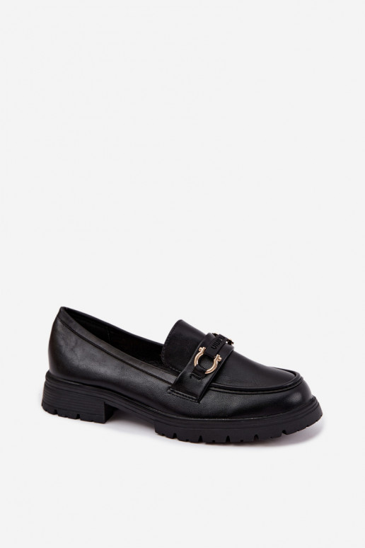 Dames mocassins met chique details in zwarte kleur Brika