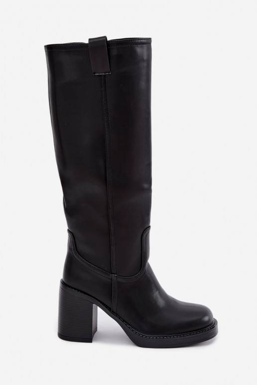bottes hautes pour femmes doublées en noir Feresa
