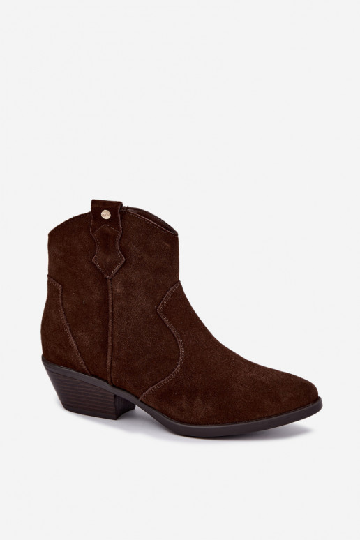 Bottines cowboy chocolat avec talons Big Star
