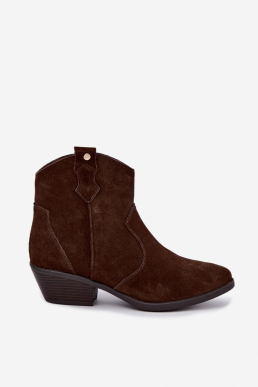 Bottines cowboy chocolat avec talons Big Star
