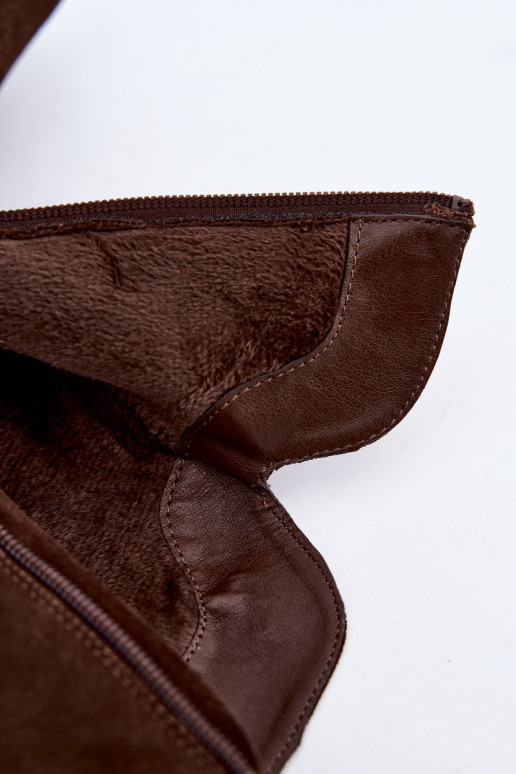 Bottines cowboy chocolat avec talons Big Star