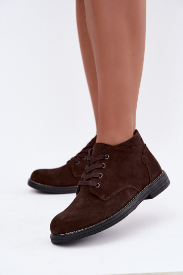 Chaussures en daim chocolat Nirelia 2