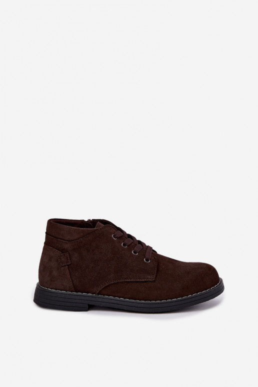 Chaussures en daim chocolat Nirelia