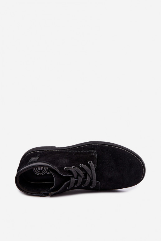 Chaussures en daim noir Nirelia