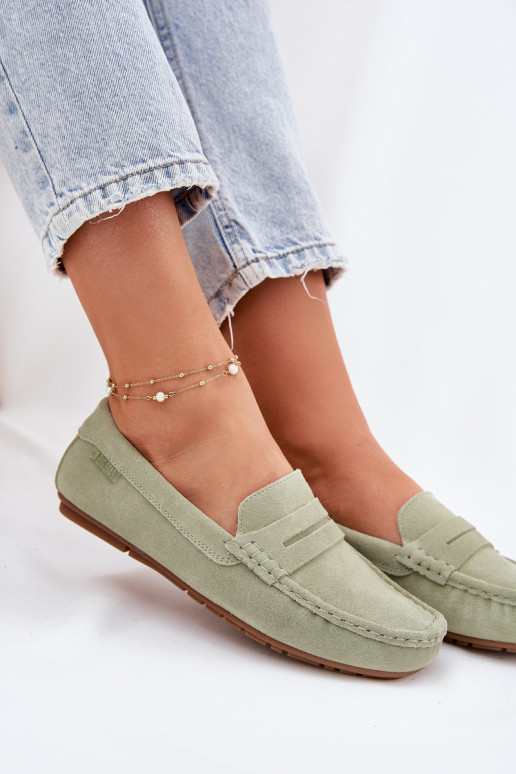 Groene suède mocassins Big Star RR274945