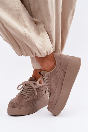 Baskets en daim avec plateforme en argile Teysa 2