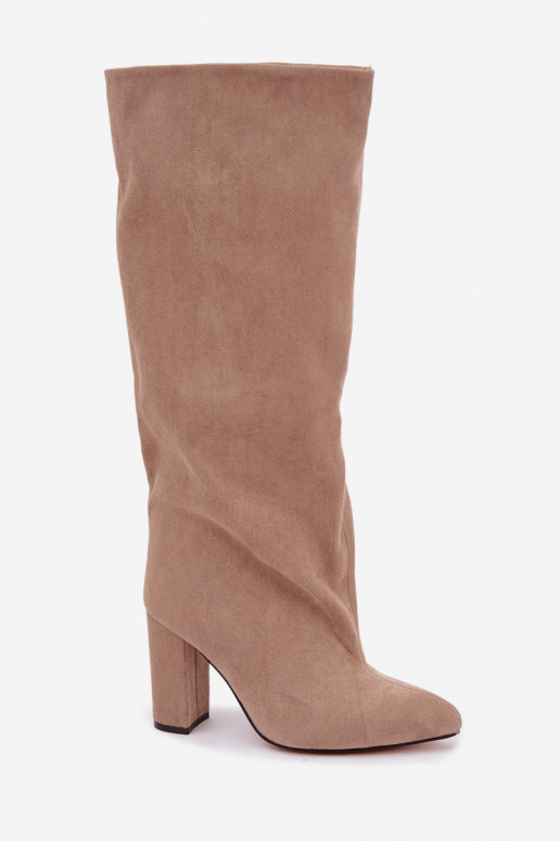 Bottines à talons en sable Adoria