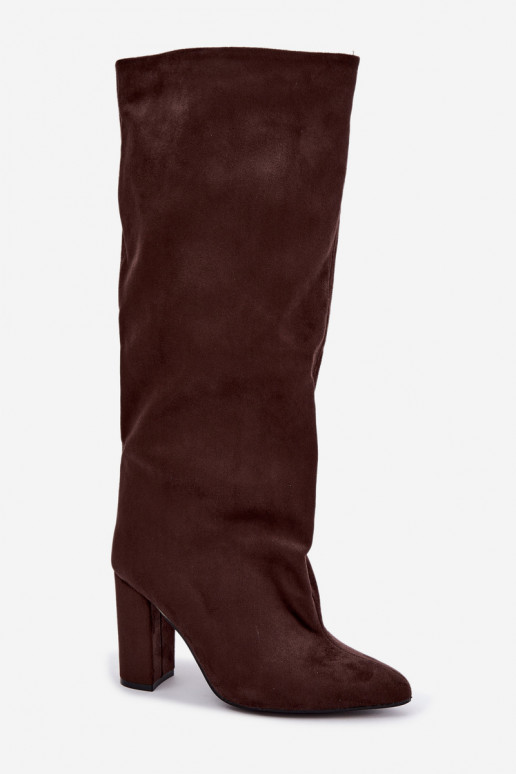 Stiefeletten mit Absatz in Schokolade Adoria