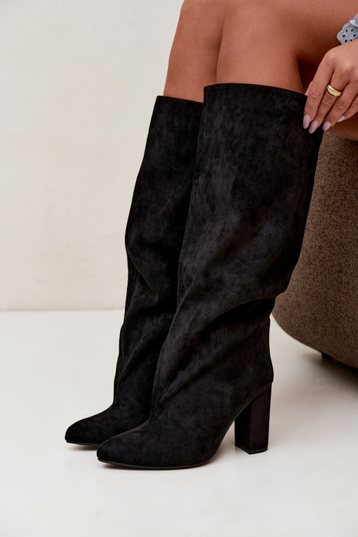 Bottines à talons en noir Adoria