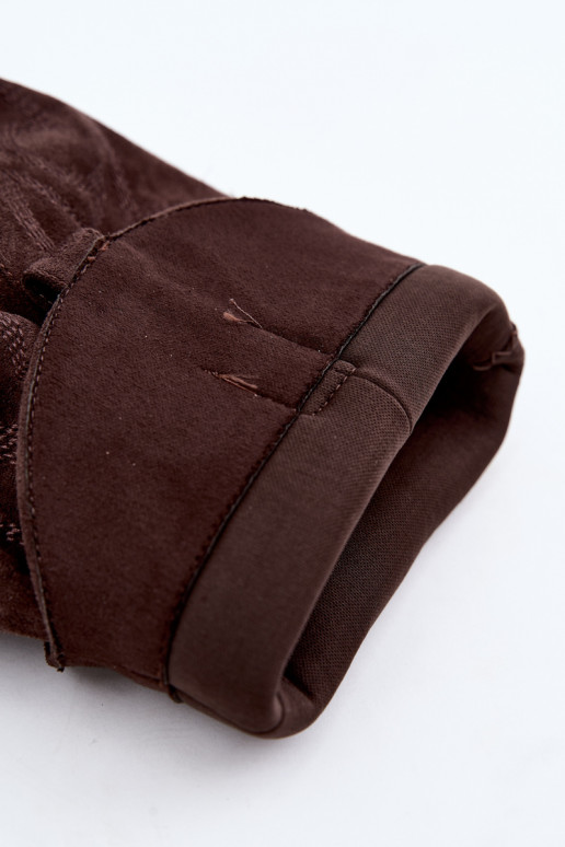 Bottes hautes style cowboy froissées avec talons et tige cousue chocolat Ives