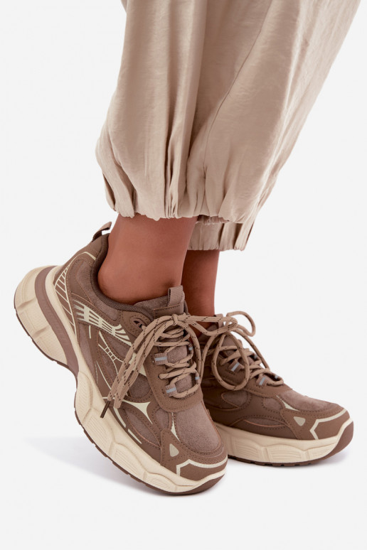 Sportliche Schuhe mit Plattform braun INanda