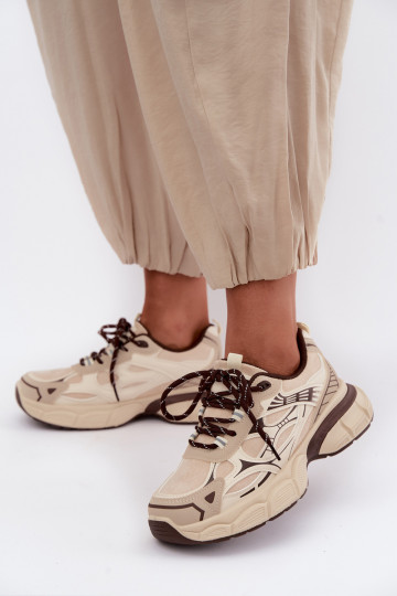 Sportliche Schuhe mit Plattform sandfarben INanda 2