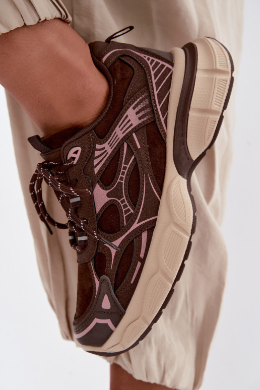 Chaussures de sport avec plateforme chocolat INanda