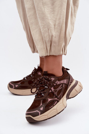Sportliche Schuhe mit Plattform schokoladenbraun INanda 2