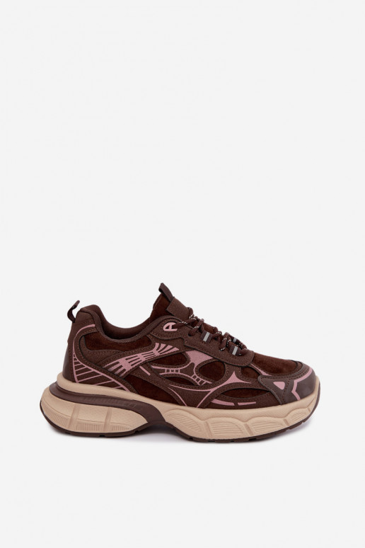 Chaussures de sport avec plateforme chocolat INanda