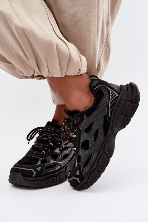Chaussures de sport avec plateforme noire INanda