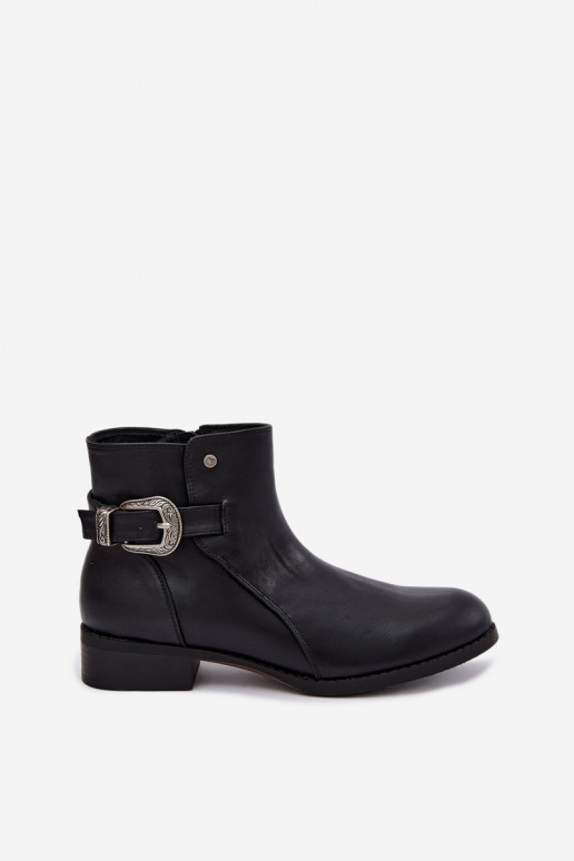 Bottines isolées pour femmes avec boucle décorative Medicine RIN16-OBD421-99X, noir
