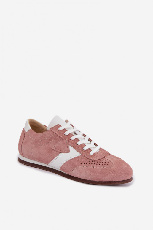 Baskets en daim synthétique Zazoo N1412, rose