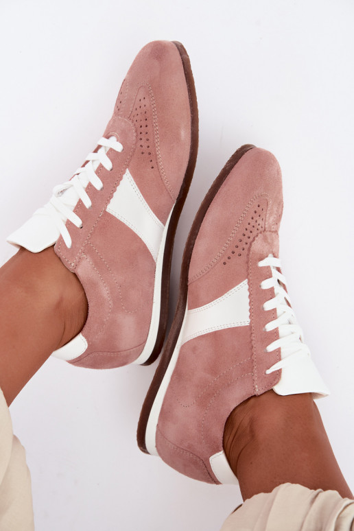 Kunstveloursleder Sneakers Zazoo N1412, rosa