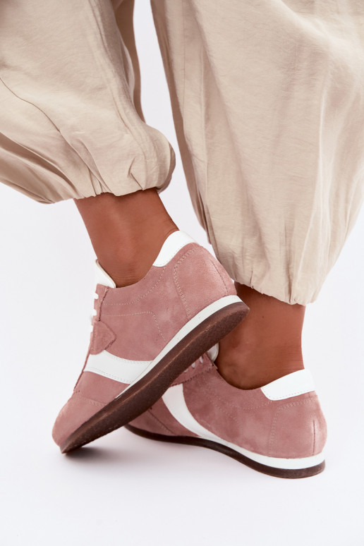 Kunstveloursleder Sneakers Zazoo N1412, rosa