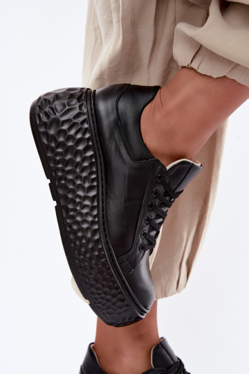 Leer Sneakers model schoenen met platform Zazoo N1000S4 zInart