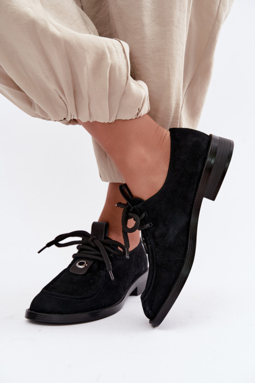 Chaussures femme barefoot en daim synthétique D&A CR62-3460 couleur noire
