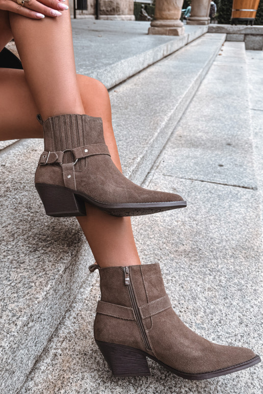 Suède cowboylaarzen, warm, bruin Fariah