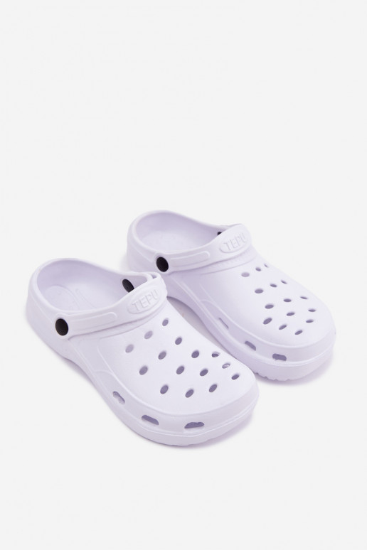 Aderis weiße leichte Clogs